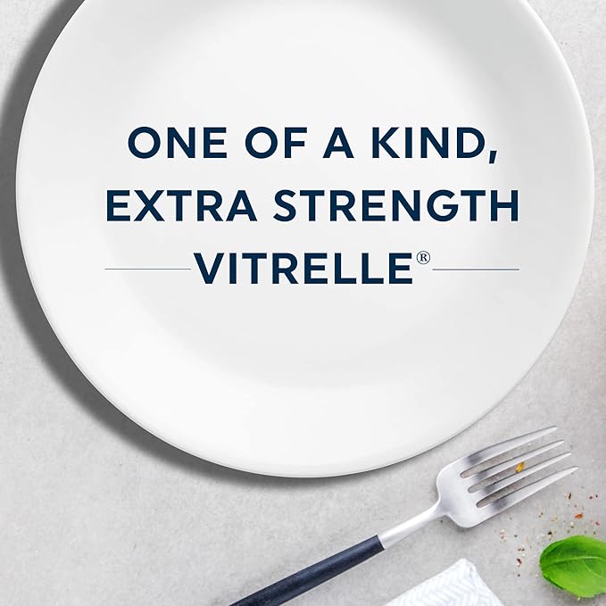 Corelle Vitrelle 18-Piece Service for 6 Dinnerware Set Triple Layer Glass and Chip Resistant, Lightweight Round Plates and Bowls Set, City Block