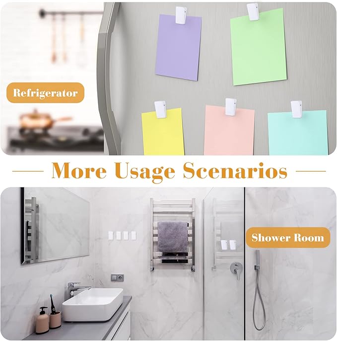 30 Pieces Self-Adhesive Clips Wall Tapestry Clips Sticky Plastic Photo Small Hanging Spring for Poster Photo Wall Teacher Student Home Applications(White)