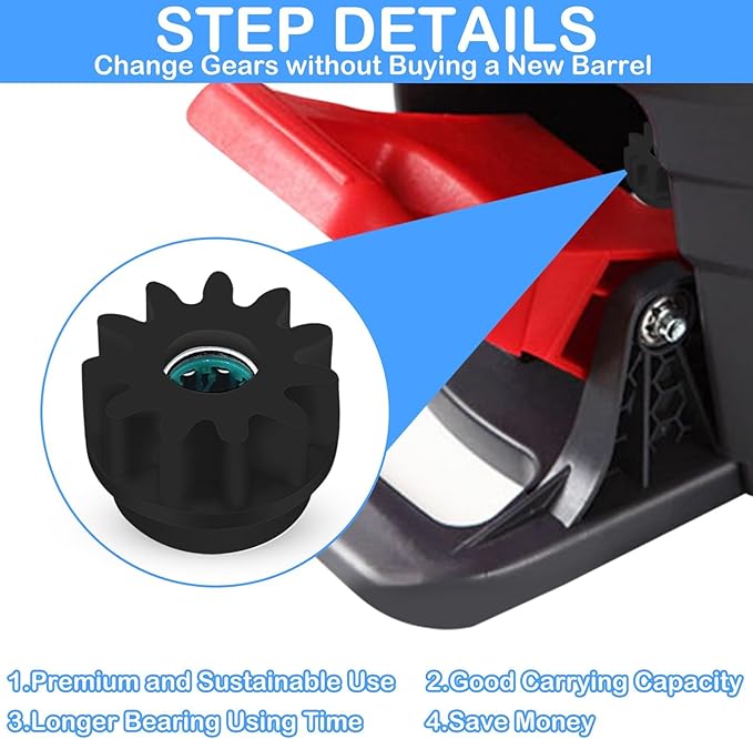 4pcs Spin Mop Replacement Parts, Spin Mop Bucket Clutch One Way Bearing Sprocket Pedal Shaft Replacement Compatible with Ocedar, Bearing Gear Sprocket Repair Replacement for More Spin Mops and Vileda
