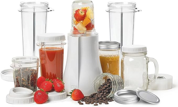 Tribest PB-350XL-A Personal Blender for Shakes and Smoothies with Portable Blender Cups, White, 5 x 5 x 16.25 inches