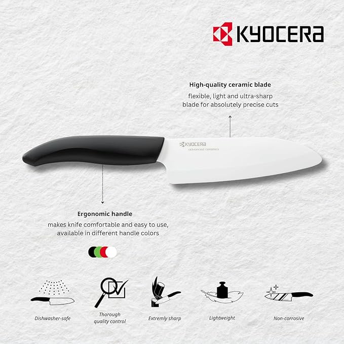 Kyocera Advanced Ceramic Revolution Series 3-inch Paring Knife, White Handle, White Blade