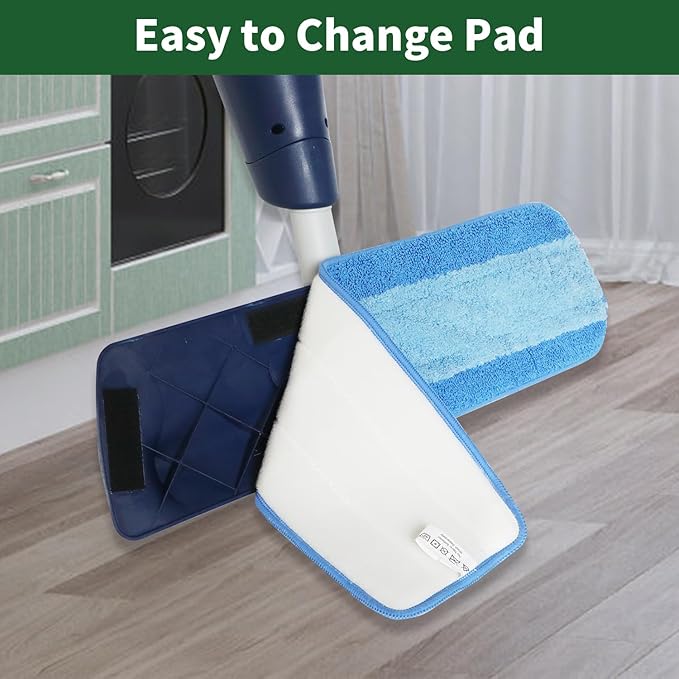 12 Pack Microfiber Cleaning Pads for Bona Mop, Reusable Microfiber Mop Pads for 18 Inch Mop, Hardwood Floor Replacement Cleaning Mop Pads, Machine Washes