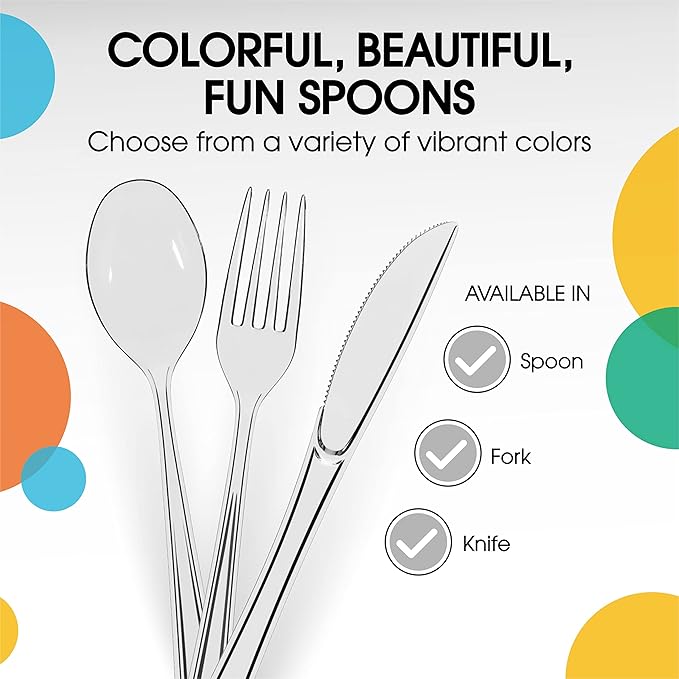 Party Solids Clear Plastic Knives 200 Pcs Clear Knives Disposable Utensils Heavy Duty Plastic Cutlery Set Disposable Cutlery Sets Flatware Sets Silverware Set Party Supplies & Party Tableware