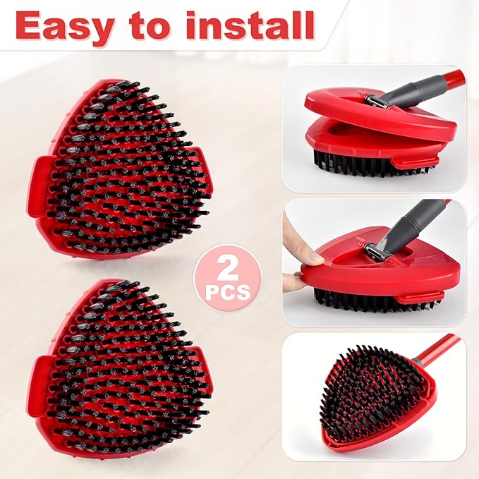 Scrubber Mop Head for Ocedar, Upgrade Scrub Brush for Ocedar, Spin Mop Scrub Brush Head for Ocedar EasyWring 1-Tank, More Bristles Scrub Brush Attachment for Bathroom, Deck, Kitchen Floor Cleaning