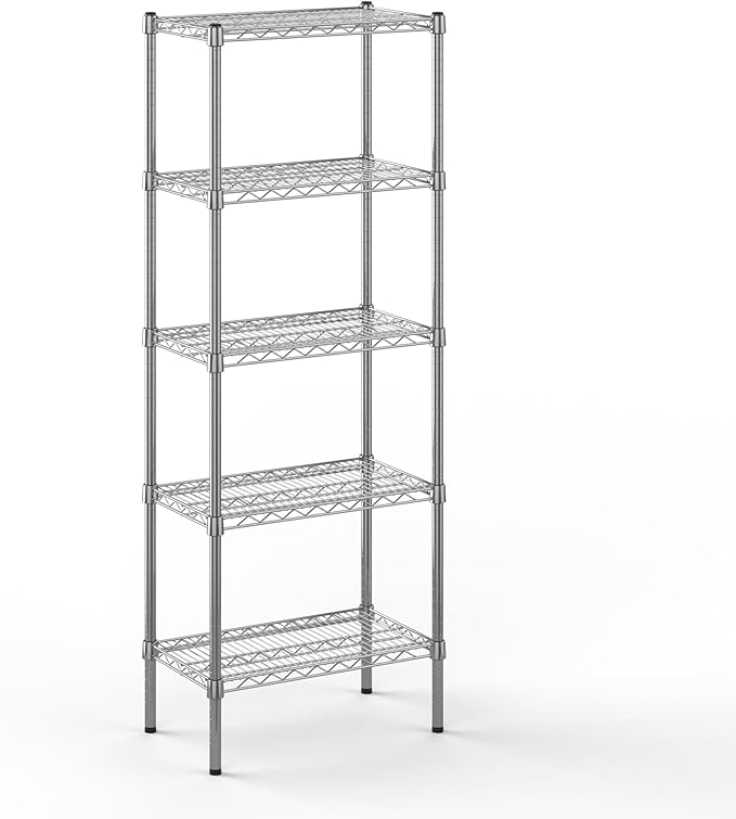 14" Deep x 24" Wide x 64" Height Wire Shelving Kit | 5-Tier | NSF Commercial Storage Rack Unit