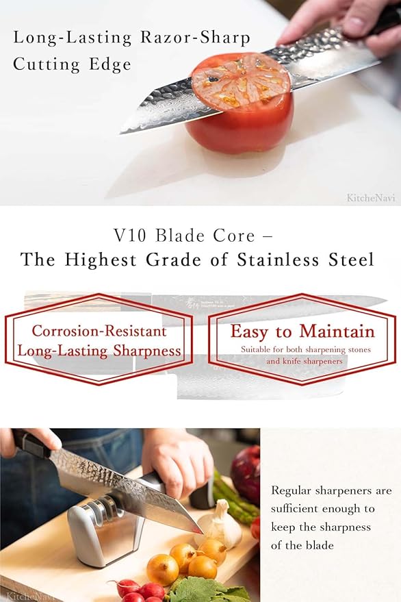 Sakai Takayuki 【The knife brand favored by Japanese chefs】 Damascus Paring Petty Prep Japanese Knife 3 inch (MPN DP80)