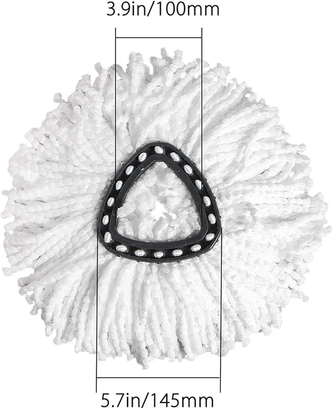 4 Pack Spin Mop Replacement Heads, Microfiber Spin Mop Refills, Easy Cleaning Mop Replace Heads for Floor Cleaning