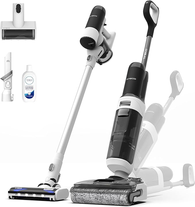 Tineco Floor ONE Switch S6 Stretch Wet Dry Vacuum Cleaner, Multi-Function, 180° Lay-Flat, Anti-Tangle Design, Self-Cleaning, 65Min Runtime, Dual-Edge Cleaning, Whole-House Cleaning Floor Cleaner