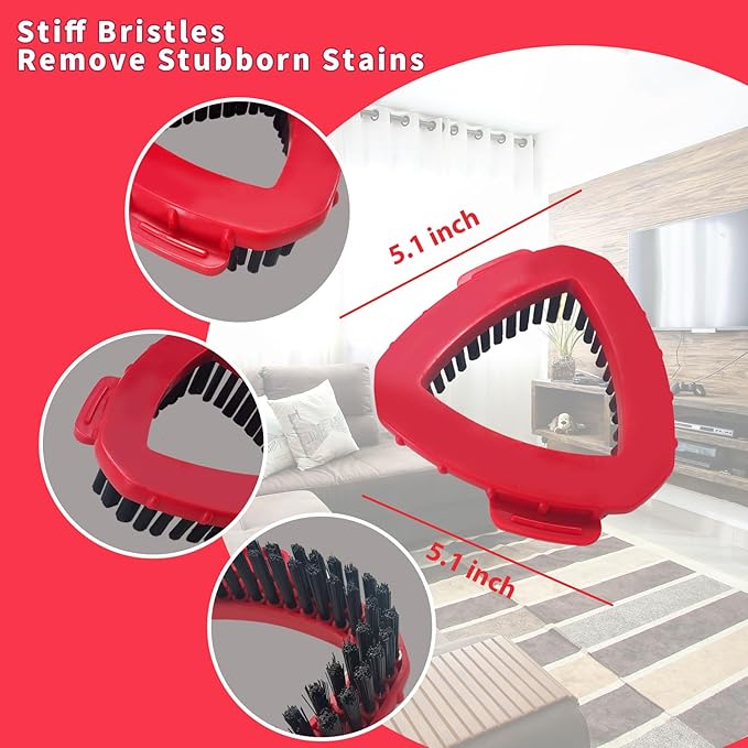 AZ Shikong Scrub Brush for O-Cedar RinseClean 2 Tank System, Scrubber Mop Head for Ocedar, Stiff Bristle Spin Mop Replacement Head Base for Shower Bathroom Kitchen Bedroom Floor Cleaner