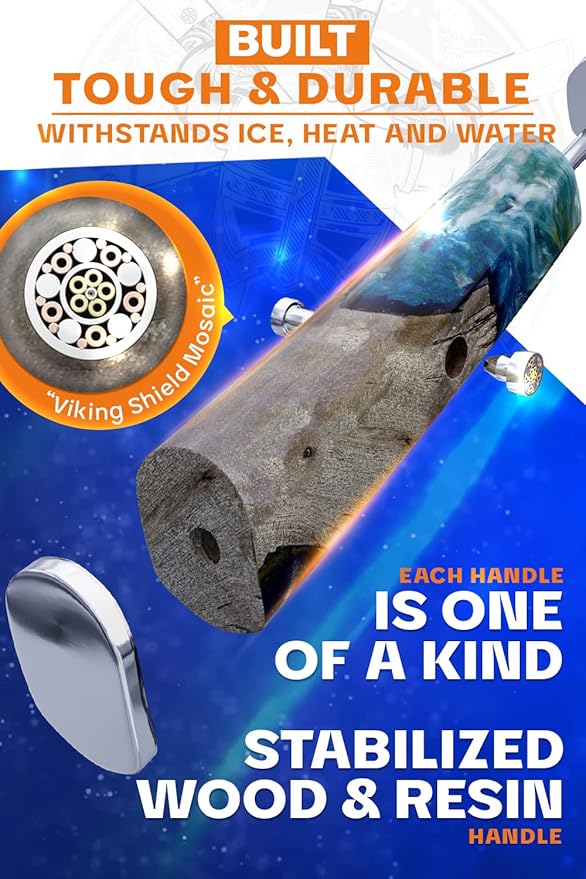 Dalstrong Fillet Knife - 6.5 inch - Valhalla Series - 9CR18MOV HC Steel - Celestial Resin & Wood Handle Gift Kitchen Knife - Meat Cutting, Carving, Bone, Deboning, Boning - Leather Sheath