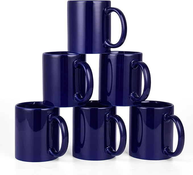 12oz coffee mug set of 6 Coffee Mugs for Coffee, Tea, Cocoa, Milk(cobalto)