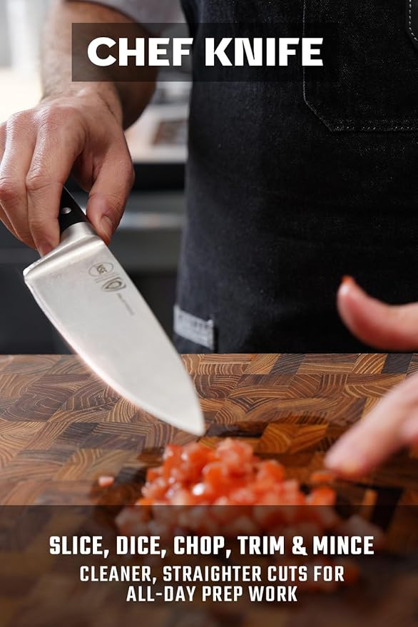 Dalstrong 3pc Knife Set - Gladiator Series Elite - Chef Essentials - Chef Knife, Santoku Knife, Paring Knife - G10 Handle - High Carbon German Steel - w/Sheaths - NSF Certified