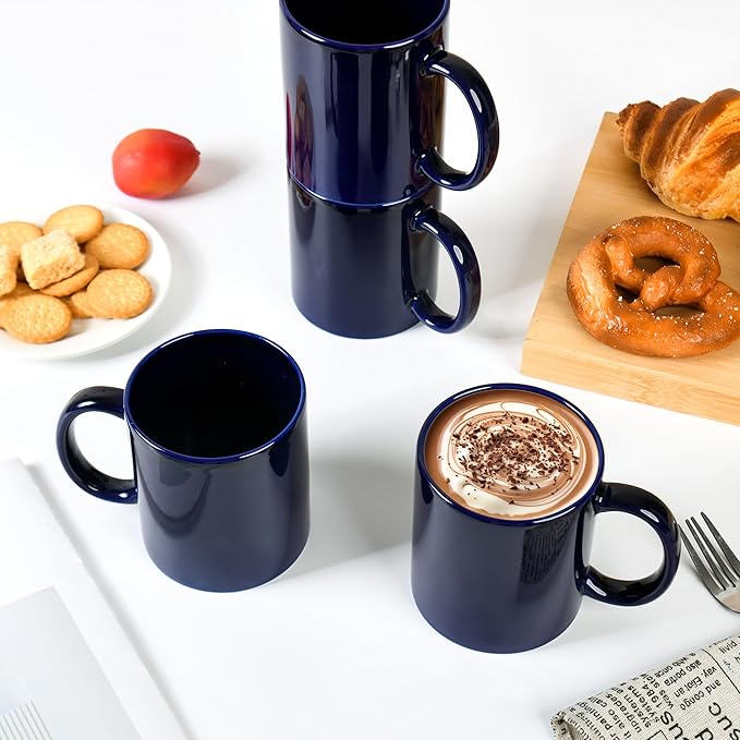 12oz coffee mug set of 6 Coffee Mugs for Coffee, Tea, Cocoa, Milk(cobalto)