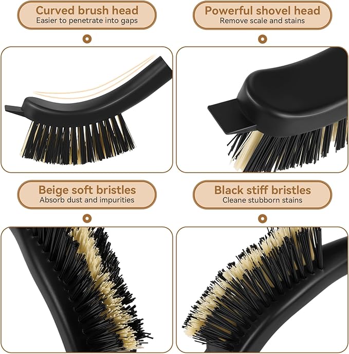2 Pcs Cleaning Brush, Crevice Scrub Brushes for Bathroom, Kitchen, Toilet, Window Gap, Multifunctional Cleaning Tool for Thin Gap