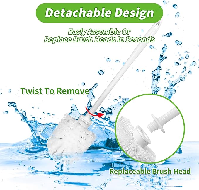 35pcs Toilet Brushes Pack Toilet Brush Only Long Toilet Brush Heavy Duty Toilet Brush Commercial Toilet Brush Long Handled Toilet Brush Toilet Brush Without Holder Disposable Toilet Brush Set