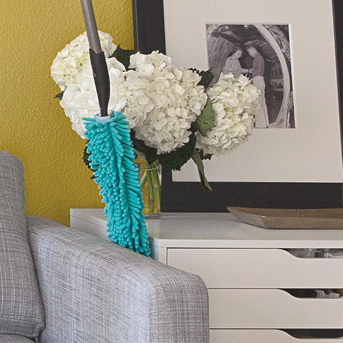 Fuller Brush Bendable Microfiber Extending Duster - Bending Micro Fiber Dust Cleaner w/Long Handle for Home Cleaning & Dusting - Flexible Head for Web Free TV, Ceiling & Furniture