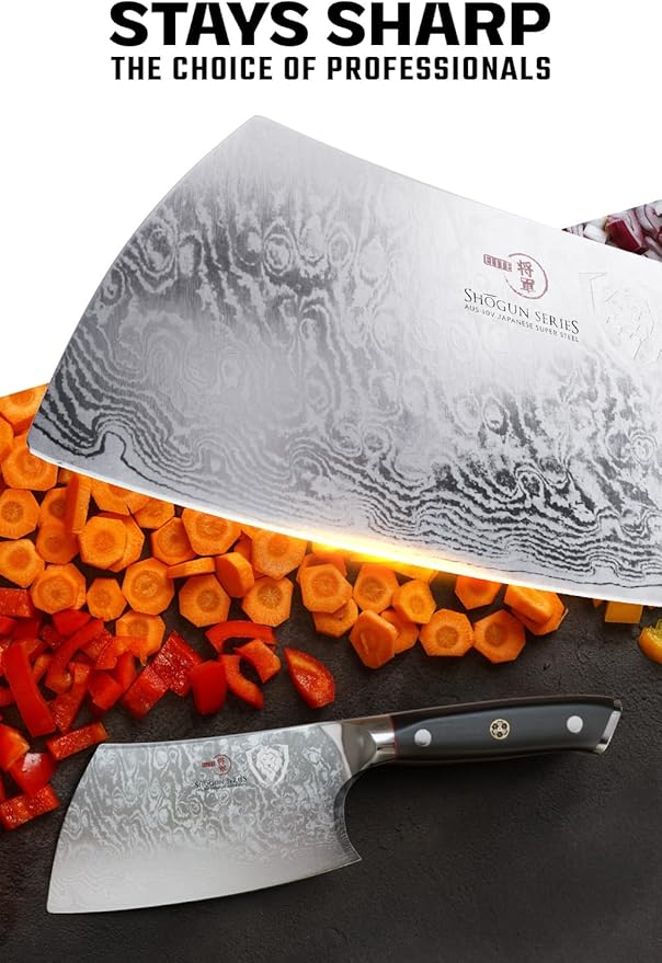 Dalstrong Meat Cleaver Knife-4.5"-Shogun Series ELITE - Razor Sharp - Japanese Steel - Black Handle - Heavy Duty Gift Knife Professional - Vacuum Heat Treated - w/Sheath