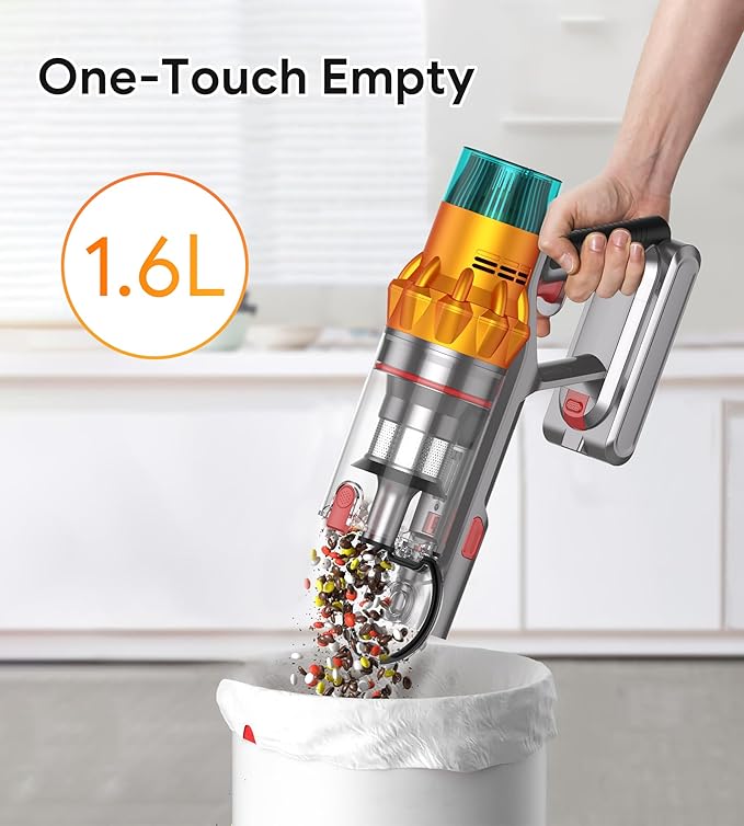 Cordless Vacuum Cleaners for Home,8-in-1/65Min/600W/48Kpa Powerful Suction,Self-Standing Cordless Stick Vacuum Cleaner,Lightweight Anti-Tangle Rechargeable Vacuum for Floor/Carpet/Pet Hair/Car