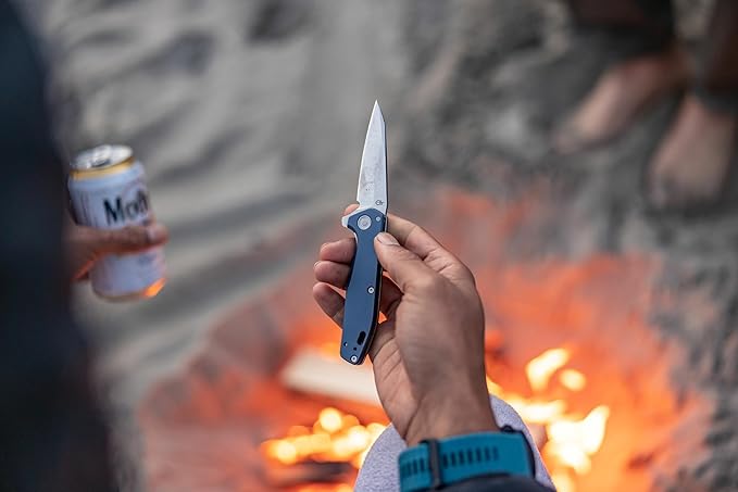 Gerber Gear Fastball (Magnacut) - Slim, Lightweight Folding Pocket Knife with Lock Release and 3-Position Clip - EDC Gear - Made in USA - Magnacut Blue