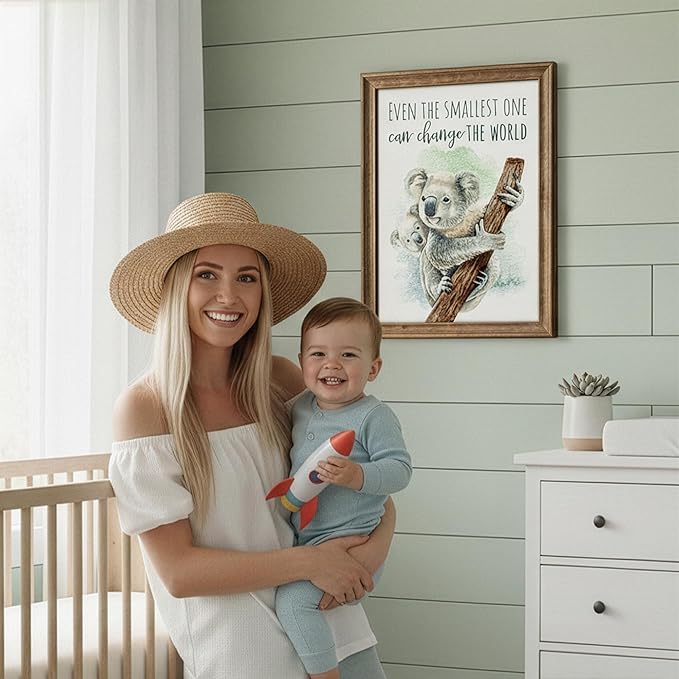 Koala Parent and Child Wall Art Print - Unframed - 11x14 | Inspirational Quote - Motivational Wall Art - Nursery Decor for Boys Room or Girls Room | Unisex Newborn Baby Gift