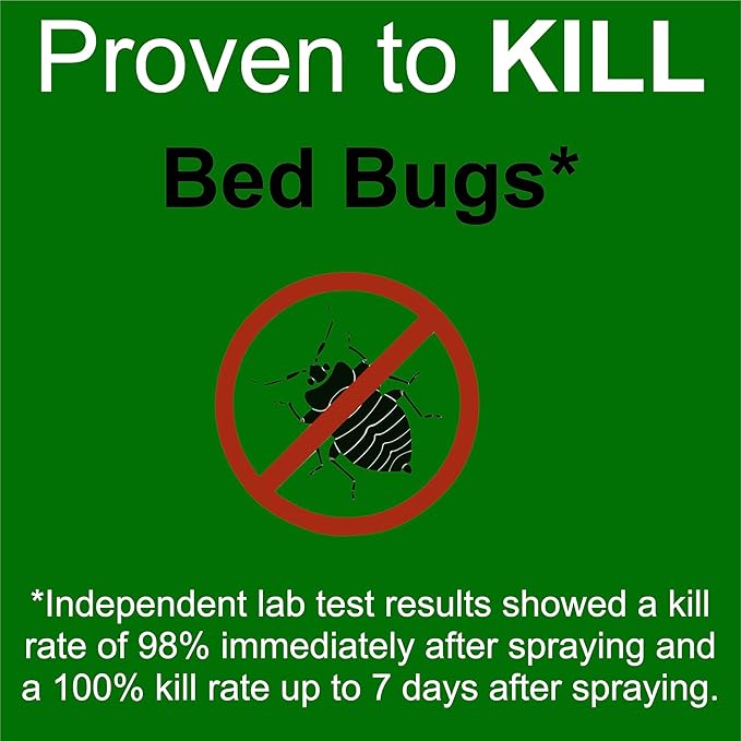 Premo Guard Bed Bug Killer Spray 24 oz - University Tested 100% Kill Rate - Natural Non Toxic, Stain & Scent Free - Kill Bedbugs & Mites On Bed & Blankets, Furniture, Clothing - Child & Pet Safe