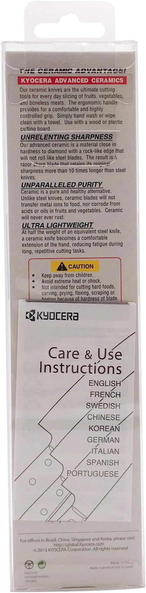 Kyocera Advanced Ceramic Revolution Series 3-inch Paring Knife, Orange Handle, White Blade