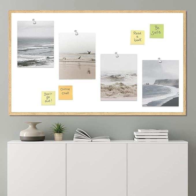 SIGNWIN Poster Bathroom Decor, Wall Art Room Decor Multicolor for Living Room, Bedroom, Office White Minimal Ocean Beach Seashore Coastal Landscapes Nature Wilderness Realism Landscape - 12"x16"x4