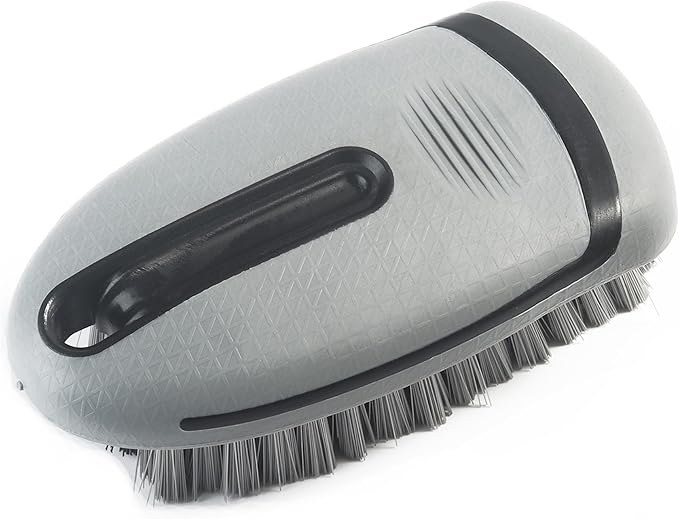 Carpet and Upholstery Cleaning Brush,Carpet Scrubber Stiff Bristle Detailing Scrub Brushes,Interior Leather Brush for Car and Home (Gray)
