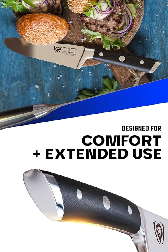 Dalstrong Ultimate Sandwich Knife - 6 inch Utility Knife - Gladiator Series Elite - Spreader - Forged German High-Carbon Steel - Sheath Included - Ham, Cheese, Bread Knife Gift- NSF Certified