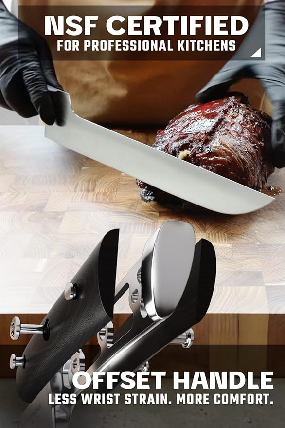Dalstrong Brisket Slicing Knife - 12 inch Offset Blade - Gladiator Series Elite - High Carbon German Steel - G10 Handle Kitchen Knife - w/Sheath - NSF Certified