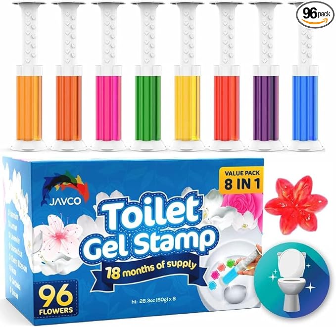 -96 Flowers- Flower Toilet Gel Stamp | Toilet Scent Fresheners (Mix Scent)