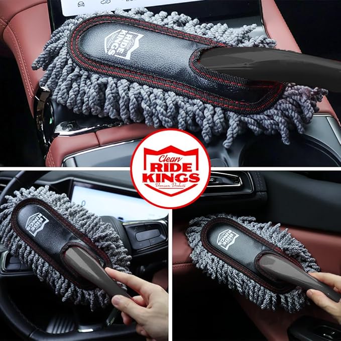 Car Duster Exterior Scratch Free,Car Dust Brush with Extendable Telescoping Handle to Remove Pollen,Dusters for Truck,RV and Motorcycle,Large Mop Head, Wax Cotton Hair,Auto Care