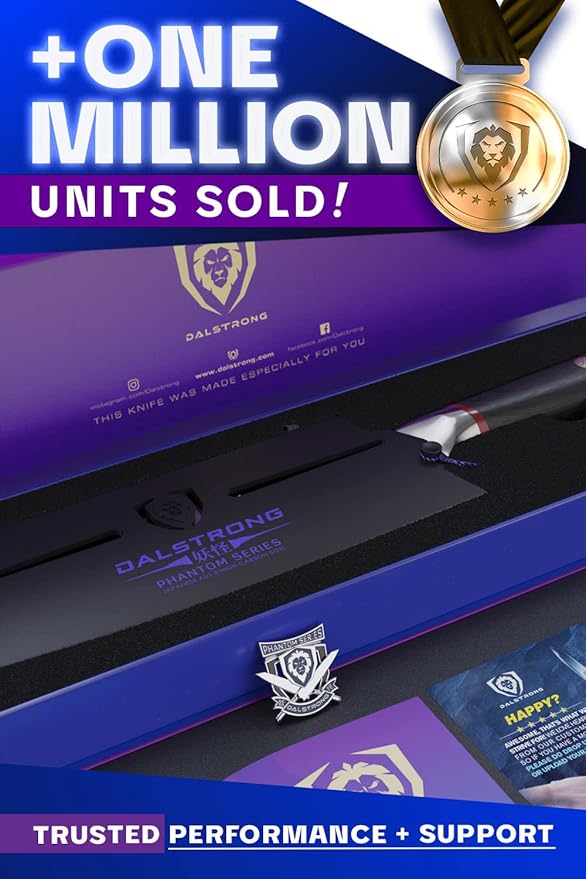 DALSTRONG Hybrid Cleaver & Chef Knife - 8 inch - Phantom Series - 'The Crixus' - Japanese High-Carbon AUS8 Steel Kitchen Knife - Pakkawood Handle - Cooking Knife - Meat Cleaver Knife - Sheath Included