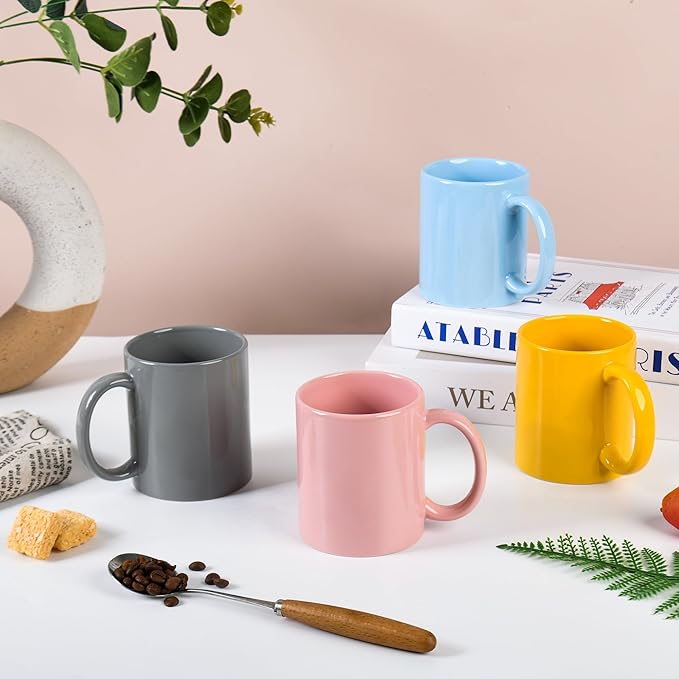 12oz coffee mug set of 6 Coffee Mugs for Coffee, Tea, Cocoa, Milk( Multiple color)