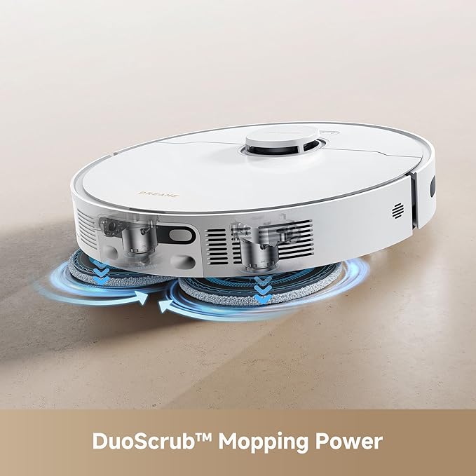 DREAME L40s Ultra CE Robot Vacuum and Mop with Auto-Empty, Mop Self-Cleaning, 13,000Pa Suction, Mop Raising, Ultrasonic Carpet Sensing, Ideal for Pet Hair, Carpet and Hard Floors, Easy Maintenance