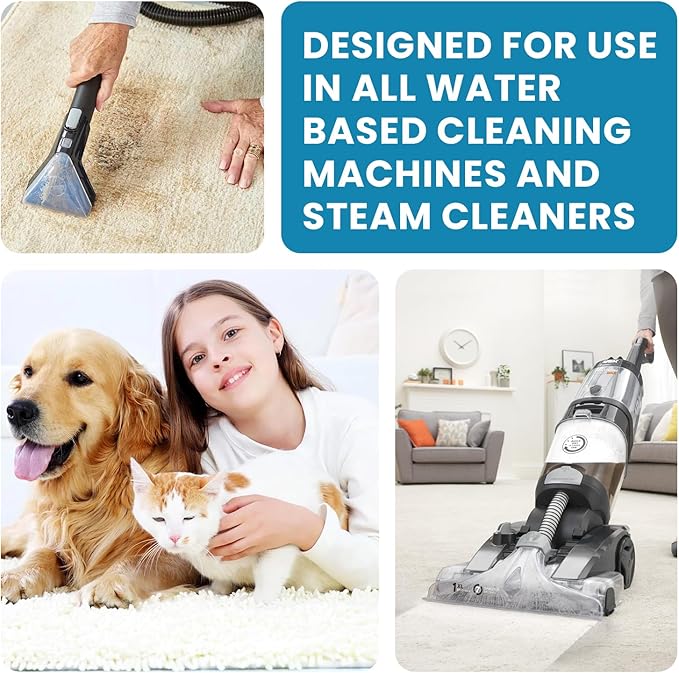 SNOW WHITE Carpet Cleaner Rug Extracting Shampoo, MADE IN USA, Carpet Cleaner Solution and Machine Use, Removes Even The Toughest Stains and odors, Rug Car Upholstery and Carpets, 1 Gallon