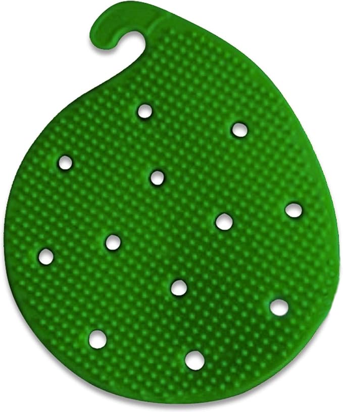 Vegetable Scrubber Brush : Double Sided Fruit and Vegetable Scrubber - Multi Use: Potato Scrubber - Carrot Brush - Trivet - Jar Opener - Coaster - Fruit Cleaner -BPA Free - Veggie Scrubber by Cestari