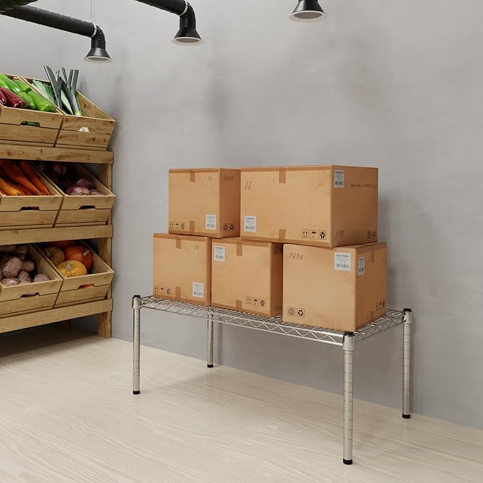 18" Deep x 36" Wide x 14" Height Wire Shelving Kit | 1-Tier | NSF Commercial Storage Rack Unit
