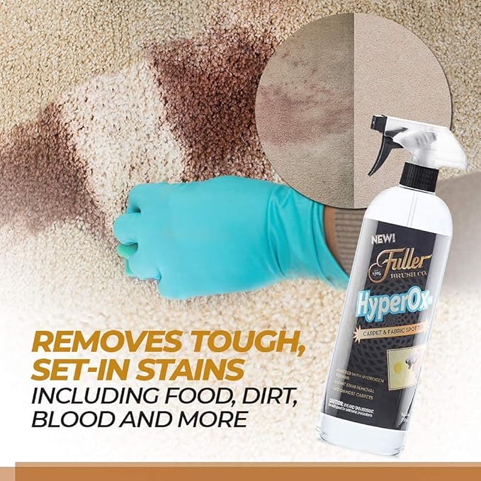 Fuller Brush HyperOx Carpet & Fabric Spotter with Sprayer – Removes the Tough Set-in Stains – Odor Eliminator –Citrus Fresh Scent – 24 oz.