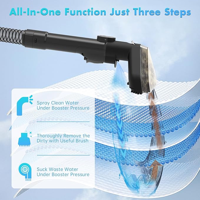 Carpet Cleaner Machine,17Kpa Suction Portable Upholstery Deep Cleaner,Auto and Home Detailer,Self-cleaning Tool and Shoes Cleaning Tool.