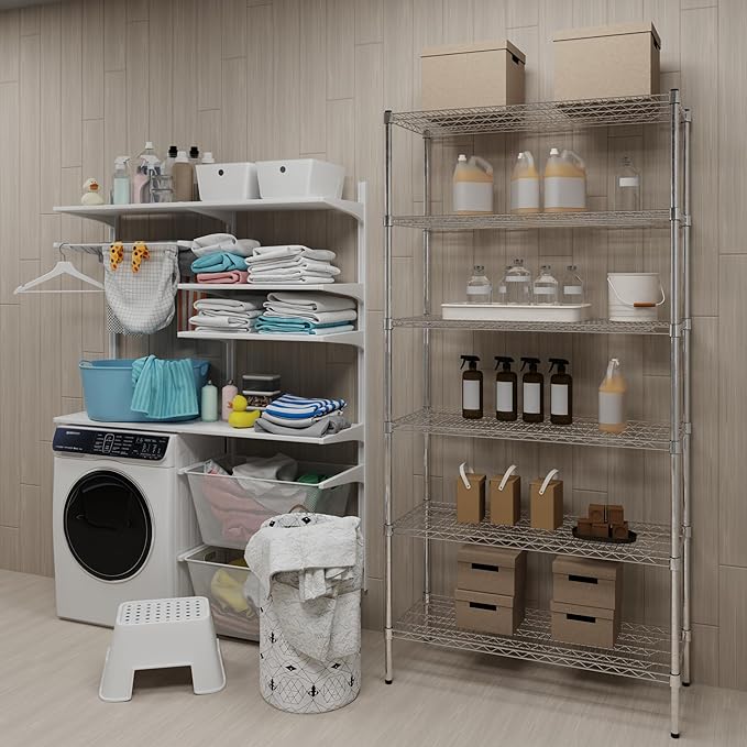 18" Deep x 42" Wide x 74" Height Wire Shelving Kit | 6-Tier | NSF Commercial Storage Rack Unit