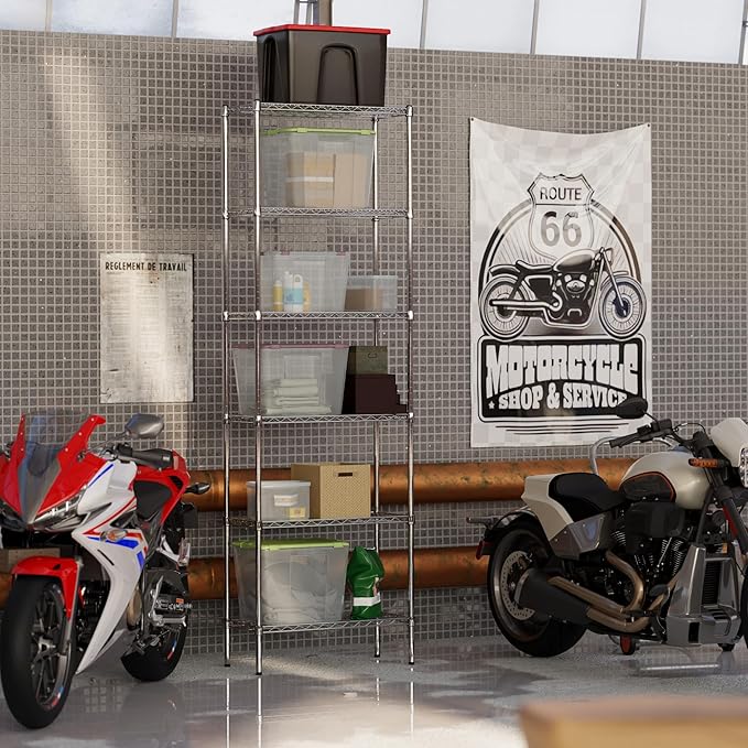 14" Deep x 30" Wide x 96" Height Wire Shelving Kit | 6-Tier | NSF Commercial Storage Rack Unit