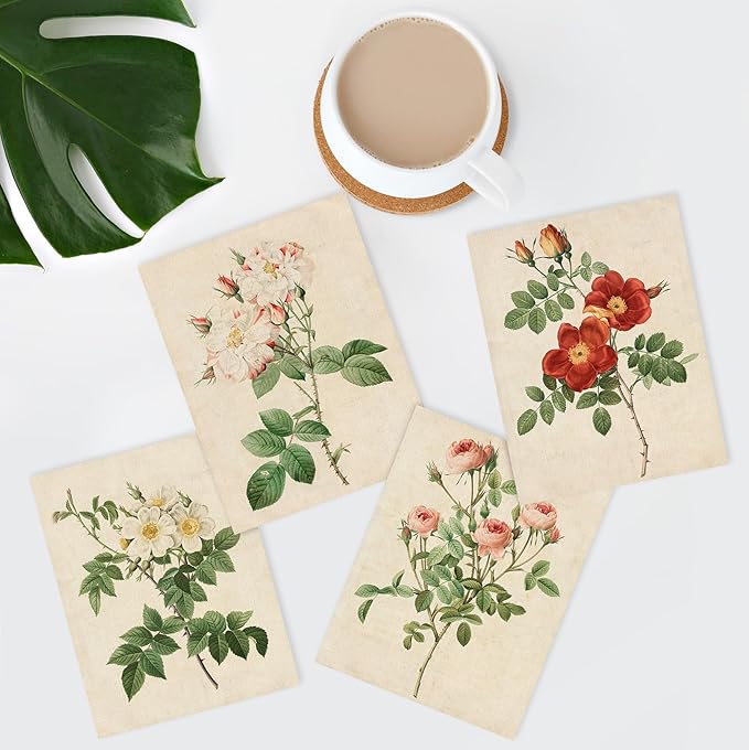 SIGNWIN Poster Bathroom Decor, Wall Art Room Decor Multicolor for Living Room, Bedroom, Office Vintage Colorful Wildflower Variety Nature Wilderness Plant Art Floral Botanical - 12"x16"x4