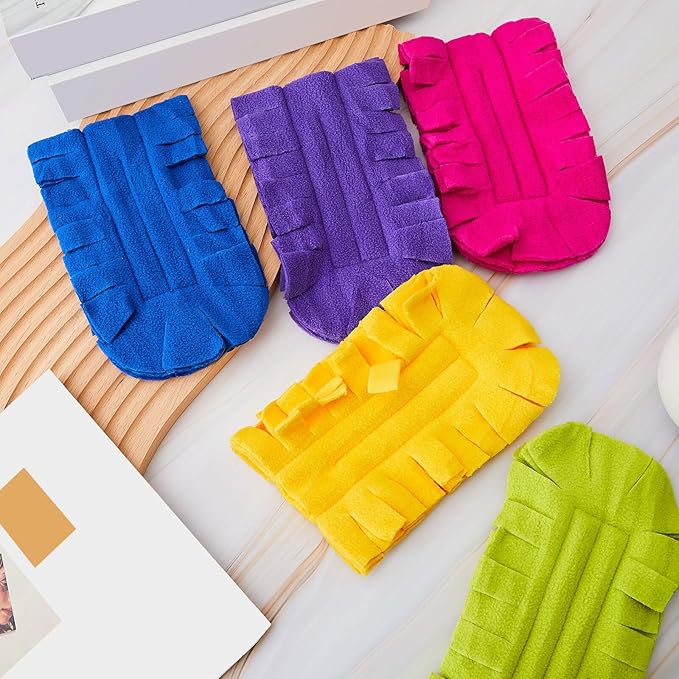 Zubebe 50 Pcs Duster Refill Reusable Fleece Duster Refills Feather Flat Dusters Multi Surface Washable Cleaning Pads Tools for Home, Blinds, Car, Pet, Furniture, Fans (Dark Color)