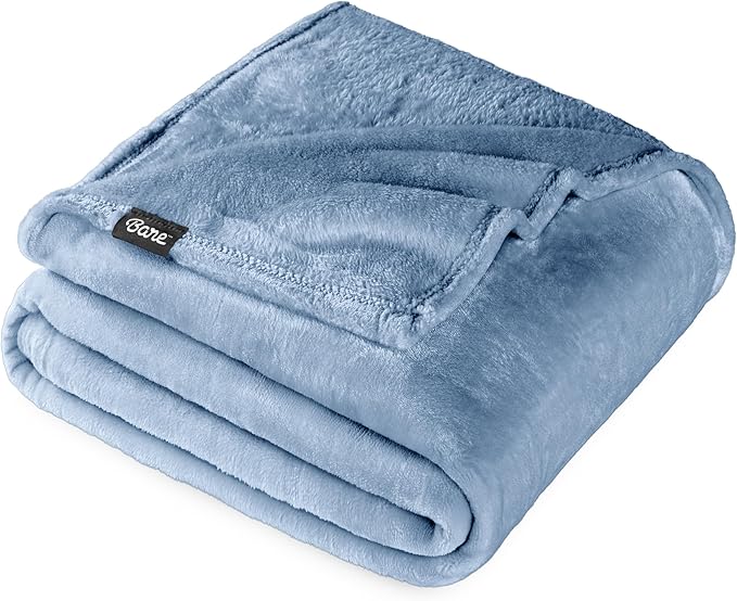 Bare Home Fleece Blanket - Throw Extra Long - Ultra-Soft Lightweight for Bed, Sofa, and Couch - Luxury Microplush - Cozy Warm Blanket (Throw XL, Coronet Blue)