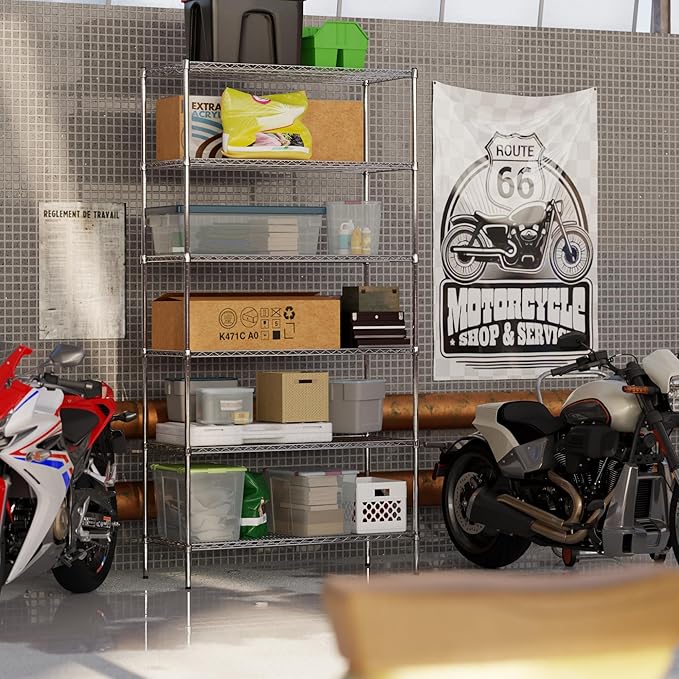 21" Deep x 48" Wide x 96" Height Wire Shelving Kit | 6-Tier | NSF Commercial Storage Rack Unit