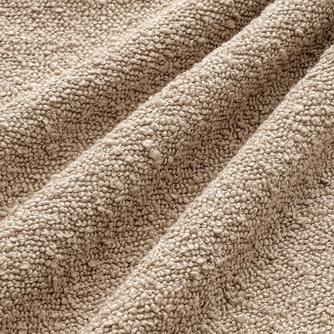 MIULEE Pack of 4 Decorative Textured Boucle Throw Pillow Covers 20x20 Inch Camel Accent Solid Pillow Cases Soft Couch Cushion Covers for Modern Farmhouse Boho Chair Sofa Bed Livingroom Home Decor