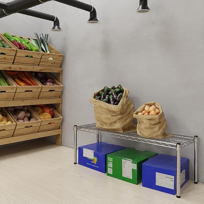 14" Deep x 42" Wide x 14" Height Wire Shelving Kit | 1-Tier | NSF Commercial Storage Rack Unit