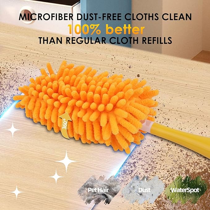 Redones Dusters for Swiffer - Reusable Duster Refill Compatible with Swiffer Hand Duster, 360 Heavy Duty Dusters Refills 8 Pack(Handle is Not Included)