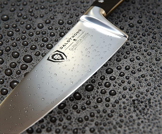 Dalstrong Chef Knife - 6 inch - Gladiator Series Elite - Forged High Carbon German Steel - Razor Sharp Kitchen Knife Gift - Full Tang - Black G10 Handle - Sheath Included - NSF Certified